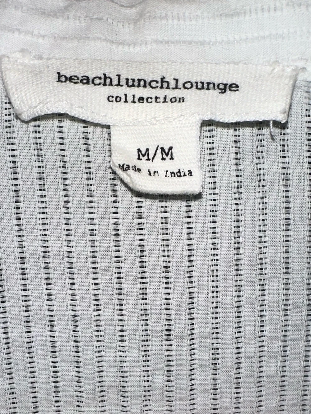 Beachlunchlounge White Button Down Semi Sheer Gauzy Cotton Ruffle Sleeve Hem - Picture 6 of 8